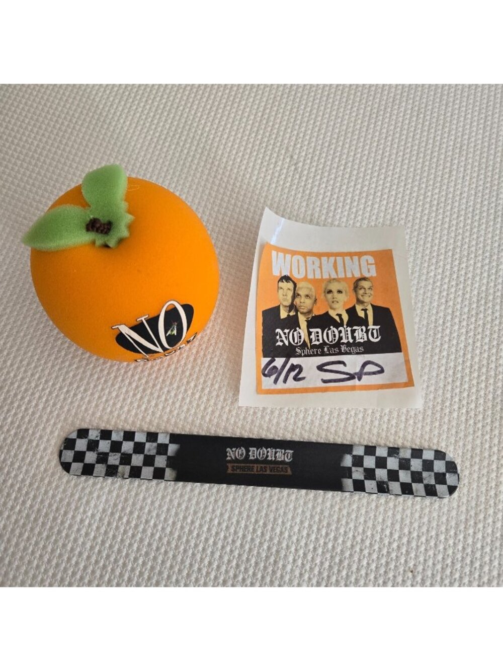 No Doubt Las Vegas Sphere Orange Backstage Pass Slap Bracelet Lot 6/12
